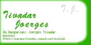 tivadar joerges business card